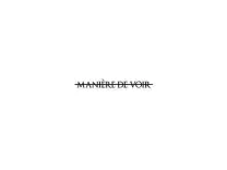 Maniere de voir